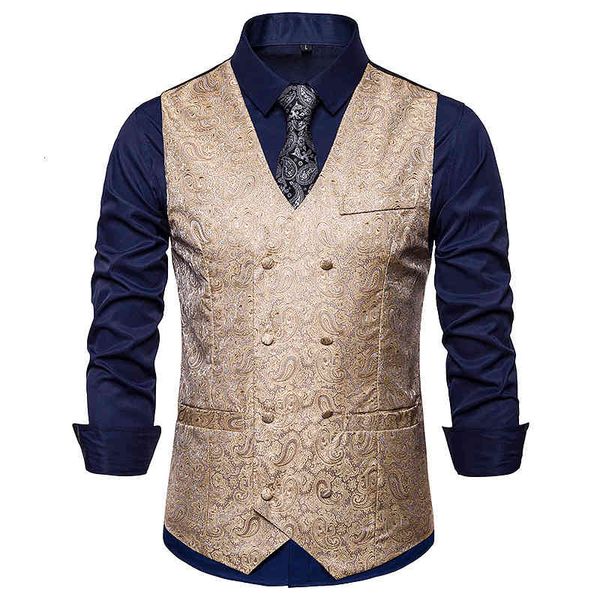 

men's vests black paisley vest men brand slim fit double breasted waistcoat business formal stage singer gilet homme xxl1 wqkd, Black;white