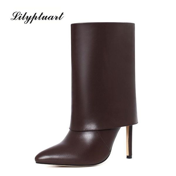 

boots winter fashion booties women thin high heels 2021 pointed toe shoes ladies crocodile female black short