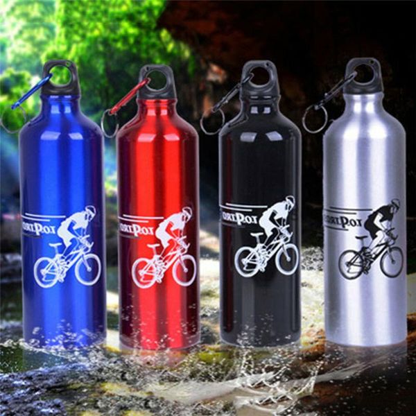 

water bottles & cages 750ml cycling camping bottle bicycle outdoor sports aluminum alloy portable metal drink cup