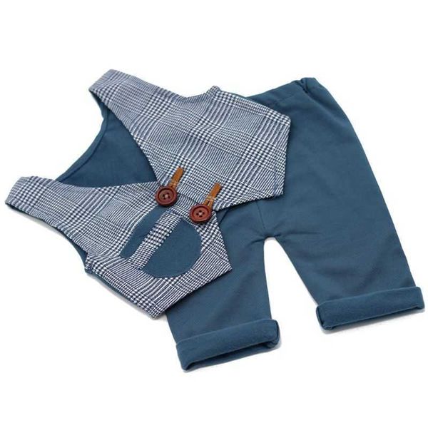 Set di pantaloni e gilet Accessori per oggetti di scena per la fotografia appena nati Costume Neonato Piccolo vestito da gentiluomo G1023