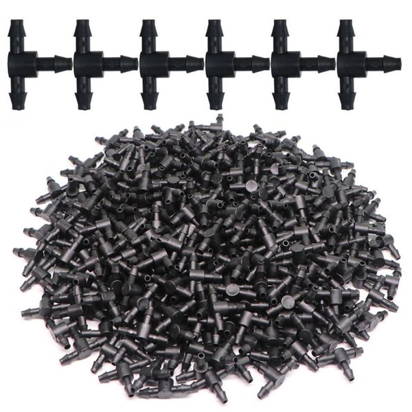 

watering equipments 1/4" hose dripper water tee connector barbed 4/7mm pipe tubing coupling joint garden micro drip irrigation tool