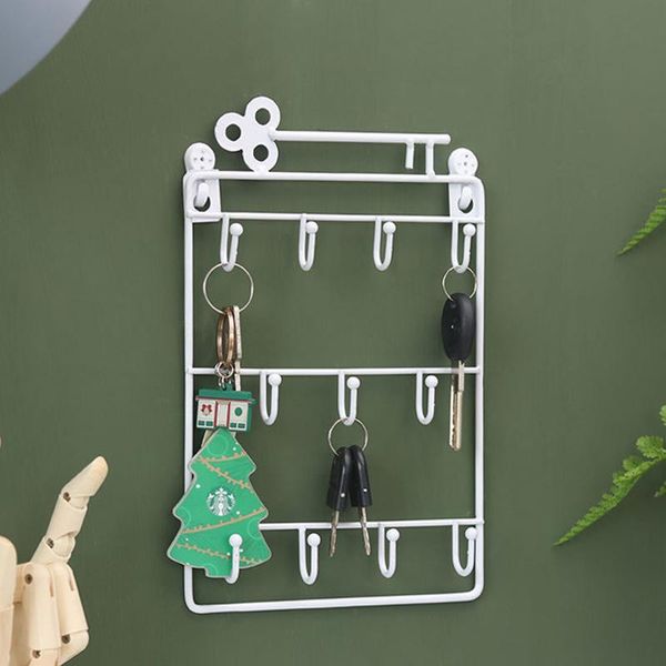 

hooks & rails ins simple wall shelf storage wrought iron decoration key hanging rack home door rear three-layer