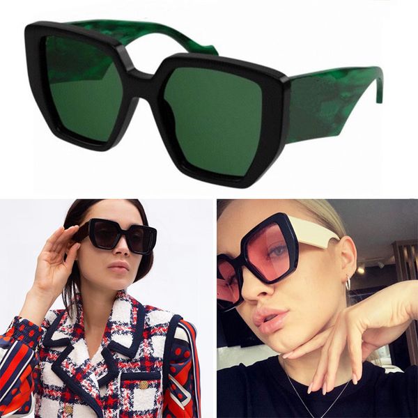

womens designer sunglasses temples high-grade electroplating metal interlocking double g logo 0956s fashion luxury uv400 mens glasses with b, White;black