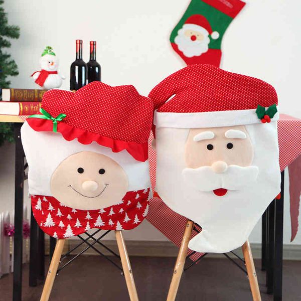 

christmas new santa claus chair cover husband's father-in-law's mother-in-law restaurant star l table and decoration