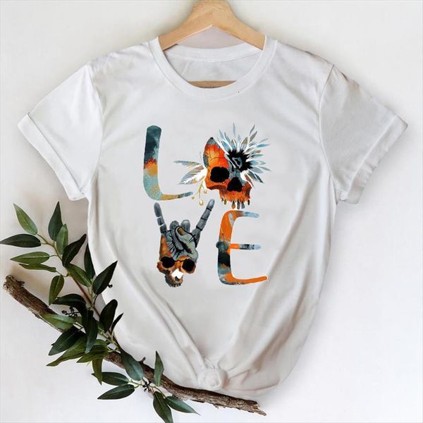 

casual love valentine funny trend womens clothes printing graphic lady print female tee shirt, White