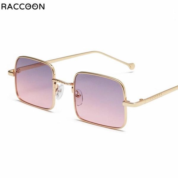 

sunglasses fashion sun square metal frame vintage ocean women small size shades glasses men female gold uv400 eyewear, White;black