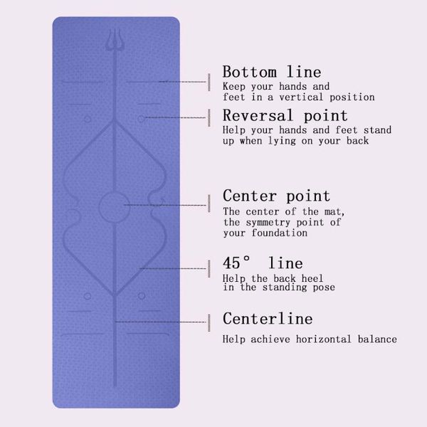 

yoga mat all purpose high density with position line non slip sports for beginner environmental fitness gymnastics mats