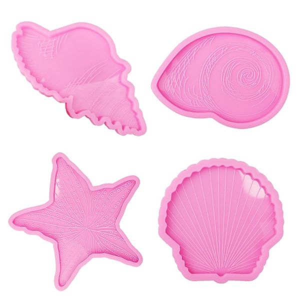 

craft tools household epoxy mould starfish shell conch set marine series full mirror table wine tray home decor