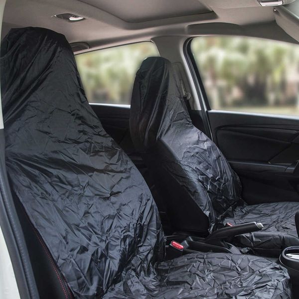 

aumohall 2pcs water proof car seat covers dust proof nylon car front seat protector universal fit