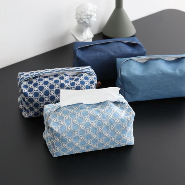 

tissue boxes & napkins flower vine embroidery box towel sets car home handkerchief napkin holder cover case seat type