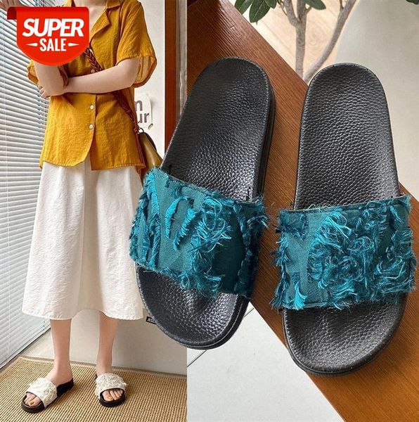

women's sandals and slippers tassel korean open-toed for outer wear #t58w, Black