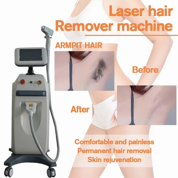 Легкая прозрачная диодная лазерная система удаления волос 808 нм 808 машина CE