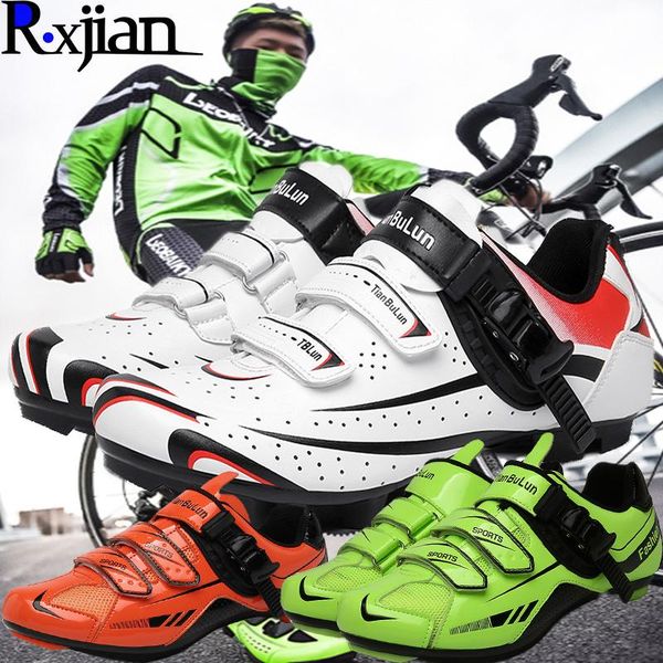 

r.xjian portable buckle couple mountain road bike shoes fashion outdoor sports with lock and lockless cycling 37-47 si footwear, Black