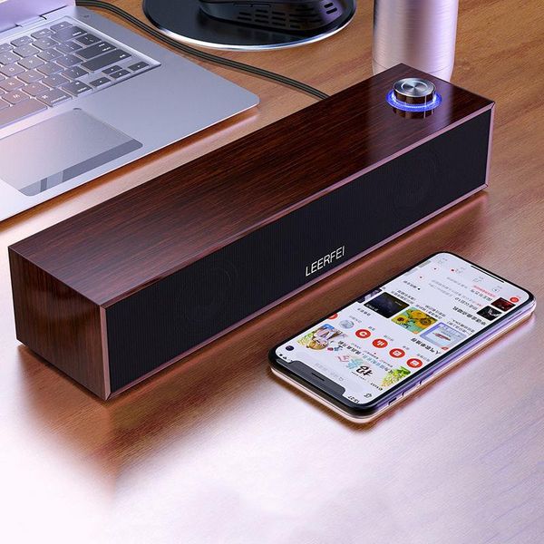 

mini speakers wired bluetooth speaker audio mega bass log multimedia computer desklong wooden music heavy business usb cable