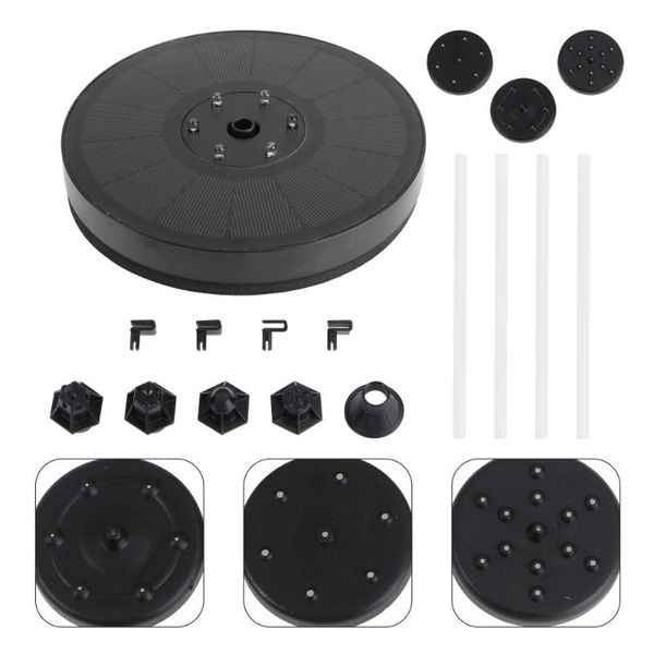 

1pc outdoor pond pump solar floating garden water fountain (black) decorations
