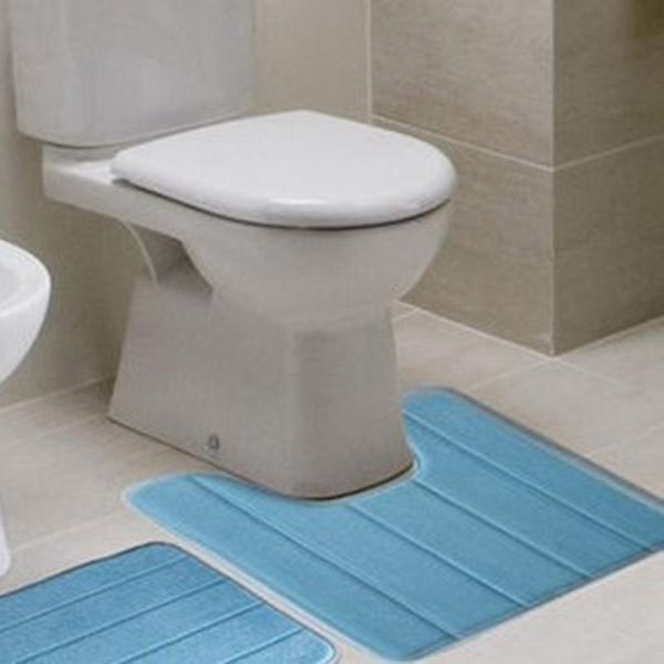 

bath mats 40*60cm shape high density non-slip bathroom toilet pedestal rug carpet floor