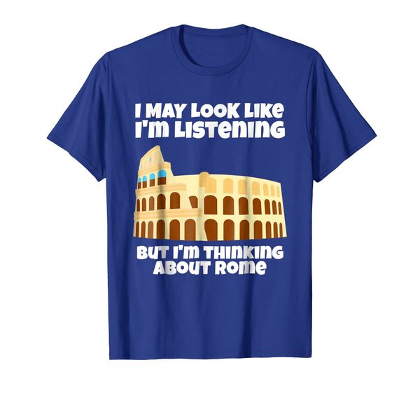 

i'm thinking about rome funny italy shirt, White;black