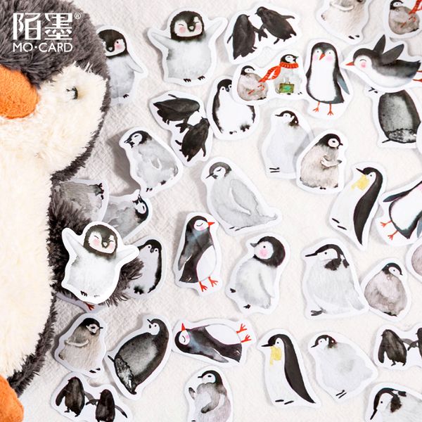

45 pcs/pack cute penguin kawaii stationery sticker set cartoon animals decorative adhesive label for for diary scrapbook planner
