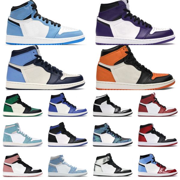 

2021 mens basketball shoes 1s women jumpman 1 university blue hyper royal silver toe smoke grey dark mocha twist sneaker outdoor sports3lhy