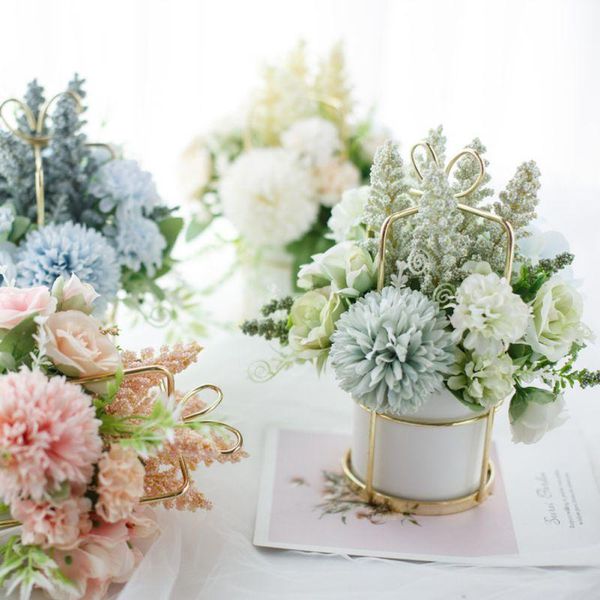 

decorative flowers & wreaths artificial roses wedding bouquets pography props hand-made fake home decoration simulation silk
