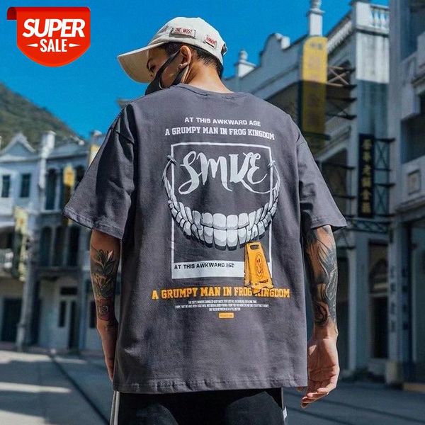 

year short-sleeved t-shirt men's summer fashion trendy brand short tee national tide hip-hop couple half-sleeved bf harajuku five-poin, White;black