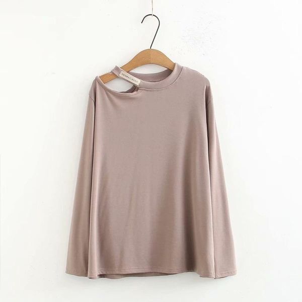 

plus size t-shirt women's long sleeved casual shirts solid color muslimah oversized a-line spring summer shirt, Black