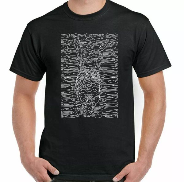 

donnie darko t-shirt joy division unknown pleasures parody mens funny film, White;black