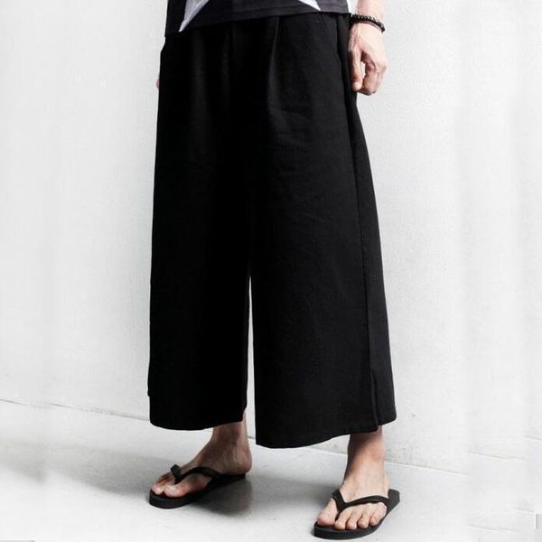 

lager size men clothing korean version of fashion harlan loose skirt pants stage performance 27-39 men's, Black