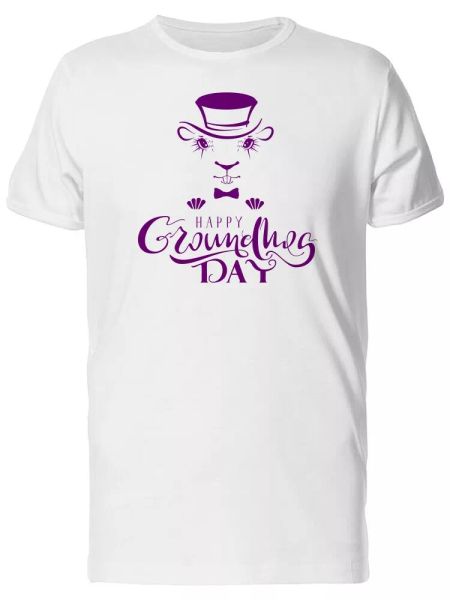 

Happy Groundhog Day Top Hat Men's Tee -Image by Shutterstock, White;black