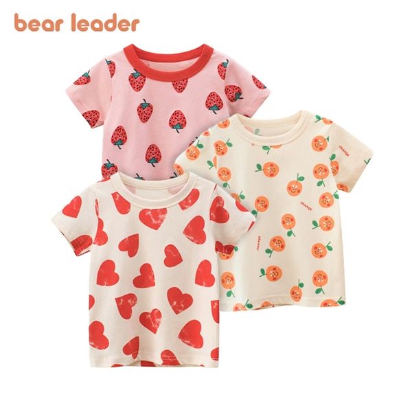 Baby Mädchen Prinzessin Süße T-Shirts Mode Sommer Früchte Stausberry Print Tees Kinder Mädchen Casual Top Kleidung 2-7Y 210429