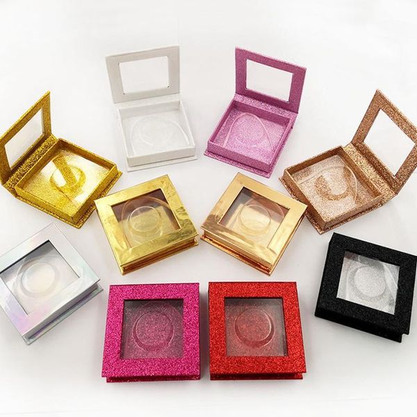 

10pcs square false eyelash packaging box custom your logo fake 3d mink eyelashes boxes faux cils lash strip case empty1