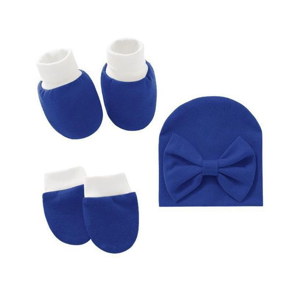 

caps & hats 40jc baby socks gloves hat set anti-scratch breathable elasticity protection face mittens born shower gift, Yellow