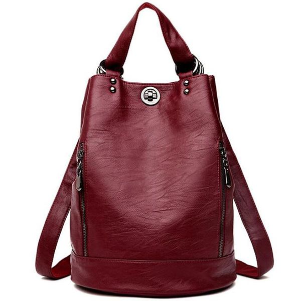 

wild casual travel backpack multi-functional ladies leather duffel bags