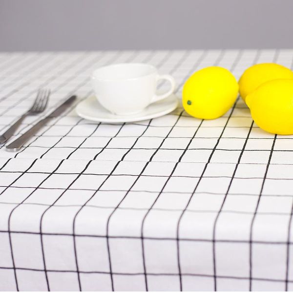 

table cloth tablecloth cotton linen plaid and art small fresh simple modern home decoration