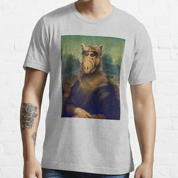 

mona lisa parody t-shirt for men women unique gift for friend, White;black