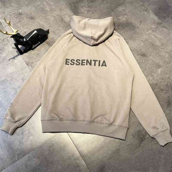 

ad091003 21ss autumn new ess back offset letter cardigan sweater couple korean hoodie, Black