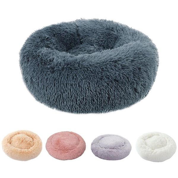 

cat beds & furniture pet soft bed colorful rainbow design dog house for puppy deep sleeping winter comfortable round