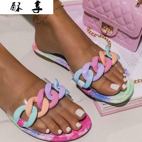 

summer fashion women casual sandals leaky heel shallow mouth flat outer wear slippers light and comfortable, Black