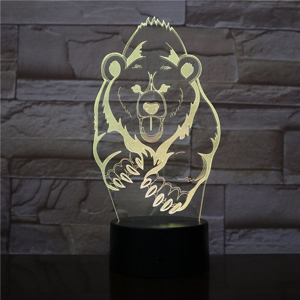 

dog 3d illusion night light usb modern led nightlight for baby room desk lamp bluetooth speaker 16 color control decor gift kids