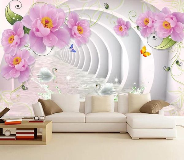 

wallpapers custom po wallpaper 3d channel trend rose background wall mural living room tv sofa home decor classic paper rolls