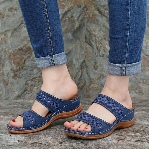 

dress shoes women sandals 2021 fashion wedges sandal slippers summer with heels flip flops beach size 35- 43, Black