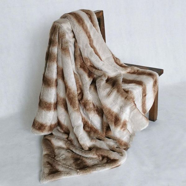 

blankets spot fake fur blanket artificial wool light coffee gradient striped cover