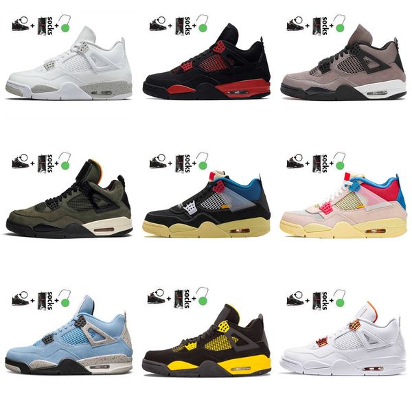 

2021 jumpman 4 travis scotts 4s mens womens basketball shoes retro white oreo off sail black cat taupe haze red thunder trainers sneakers nh