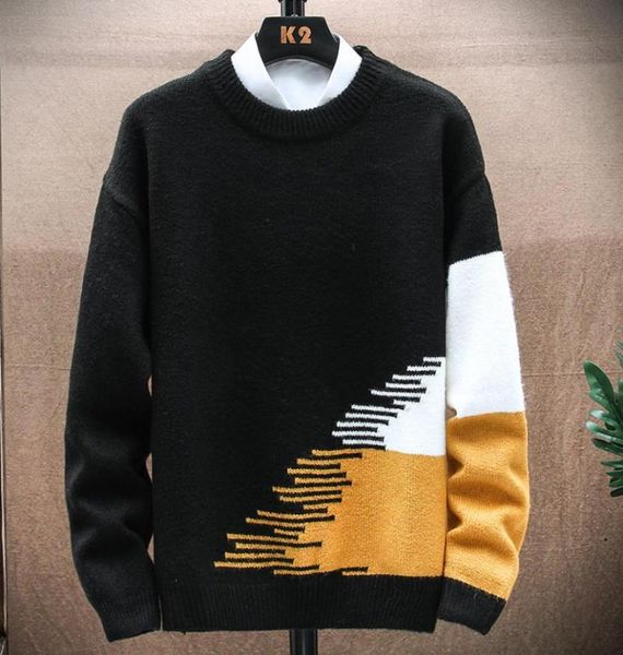 

men's sweaters sweater men fashion casual listing pullovers trend male knitted, White;black