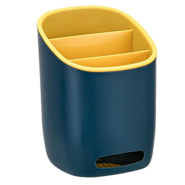 

chopsticks 1pc multifunctional holder tableware storage box for home (dark blue)
