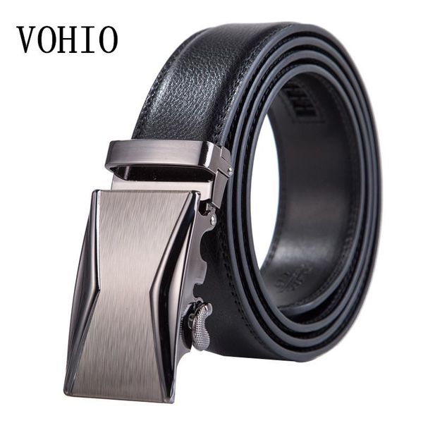 

genuine leather male belt designer automatic real luxury trousers pants men 160cm belts, Black;brown