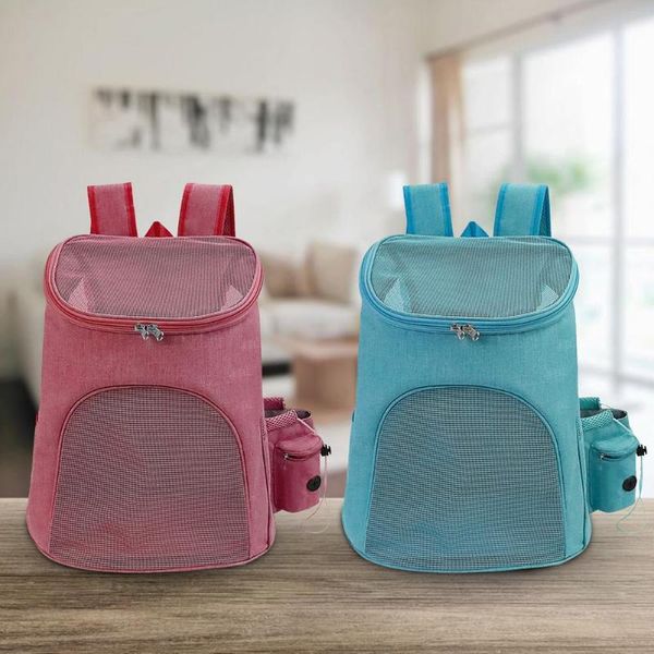 

dog apparel portable mesh bag breathable backpack foldable large capacity cat carrying outdoor travel pet carrier suppliers