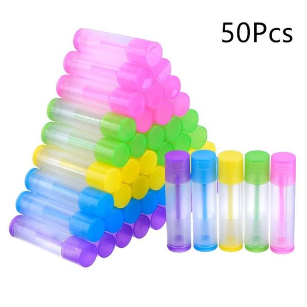 

storage bottles & jars 50pcs/set empty lip gloss tube container cosmetic containers travel makeup clear tubes 5 ml