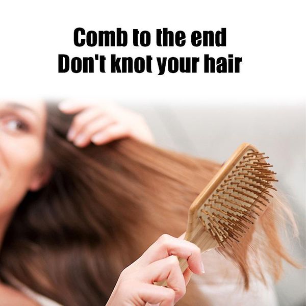 

brush comb hair wood bamboo vent and beauty spa massager massage make thin long curly health scalp dw brushes, Silver