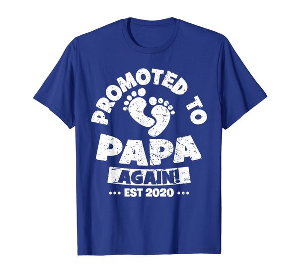 

promoted to papa again 2020 tshirt papa again 2020, White;black